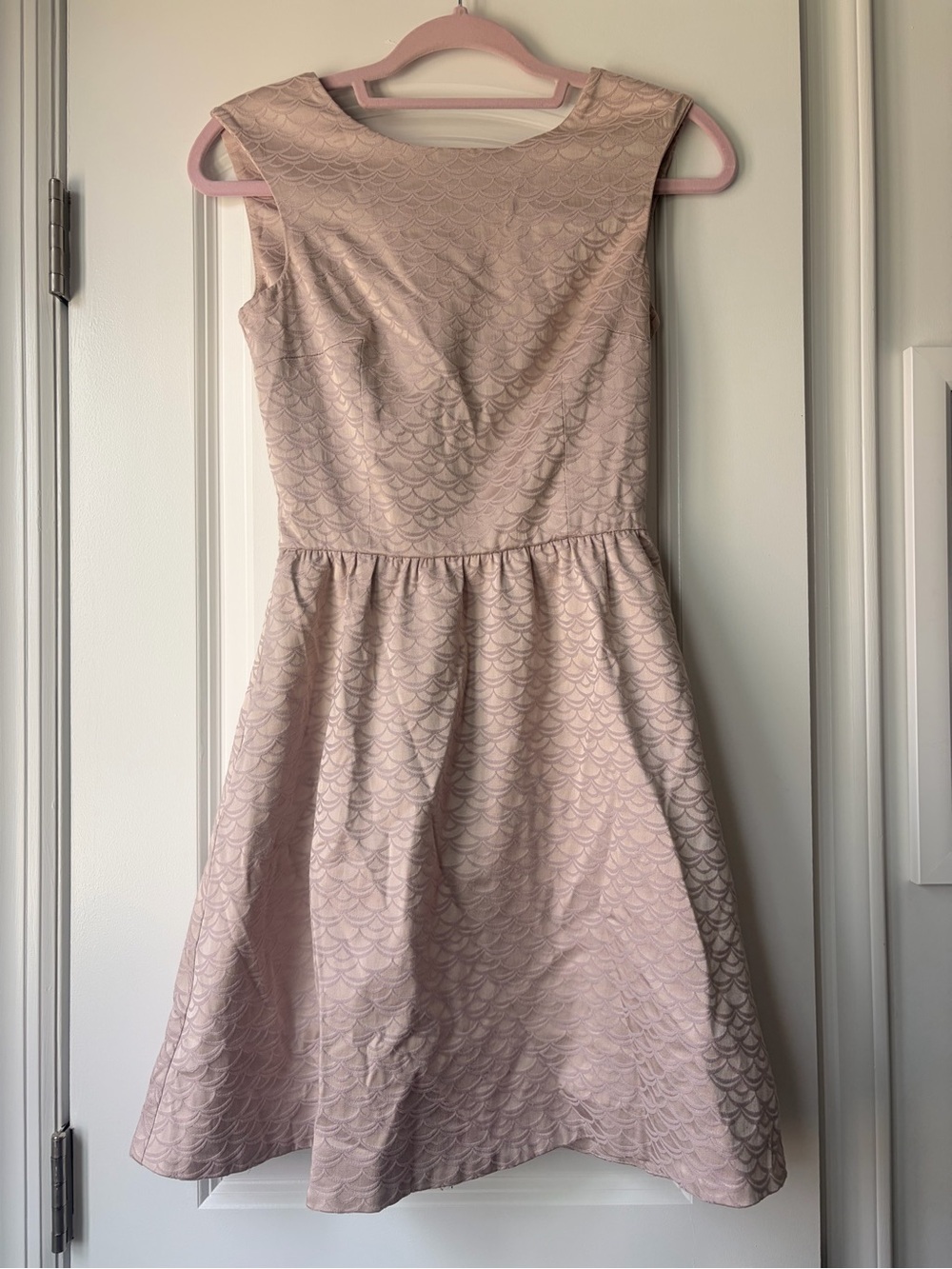 H&M Scallop Print Fit and Flare Dress